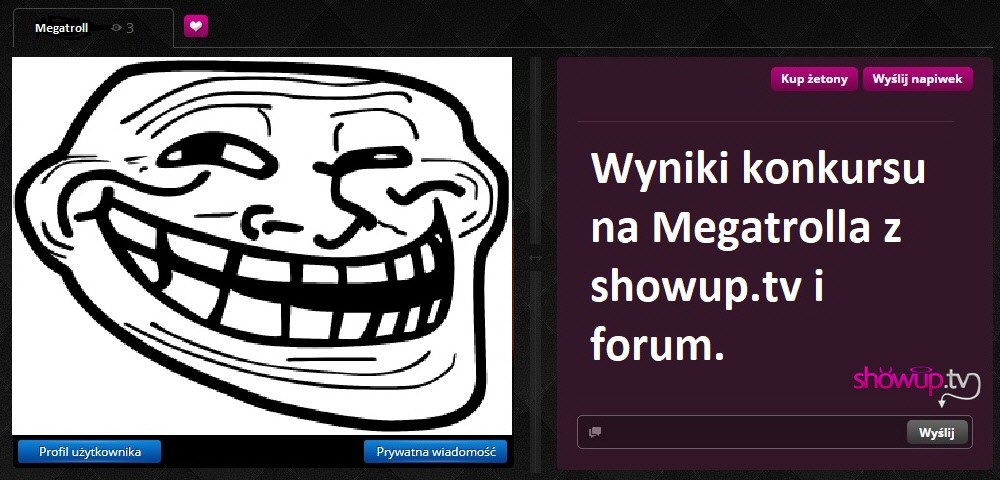 Konkurs na Megatrolla ShowUp.tv i ForumSU rozstrzygnięty!!